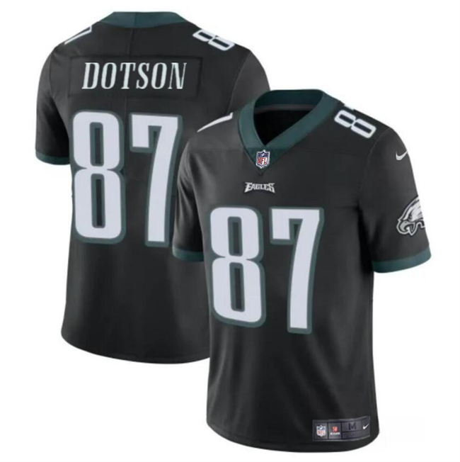 Personalized Men’s Philadelphia Eagles #87 Jahan Dotson Black Untouchable Limited Stitched Football Jersey