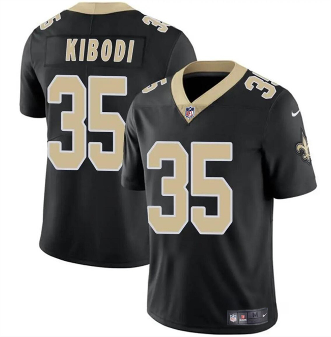 Personalized Men’s New Orleans Saints #35 Jacob Kibodi Black Limited Stitched Football Jersey