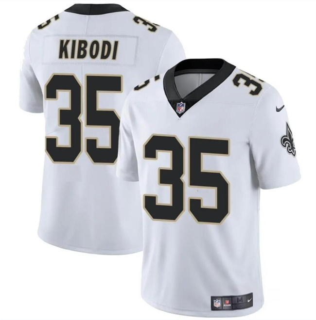 Personalized Men’s New Orleans Saints #35 Jacob Kibodi White Limited Stitched Football Jersey
