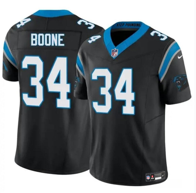 Personalized Men’s Carolina Panthers #34 Mike Boone Black 2024 F.U.S.E. Limited Stitched Football Jersey