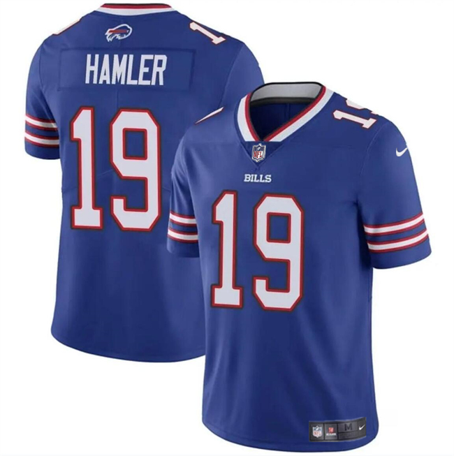 Personalized Men’s Buffalo Bills #19 KJ Hamler Blue 2024 Untouchable Limited Stitched Football Jersey
