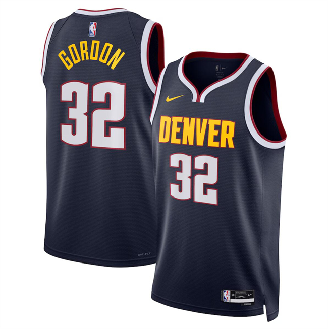 Personalized Men’s Denver Nuggets #32 Aaron Gordon Navy 2024 Icon Edition Stitched Basketball Jersey