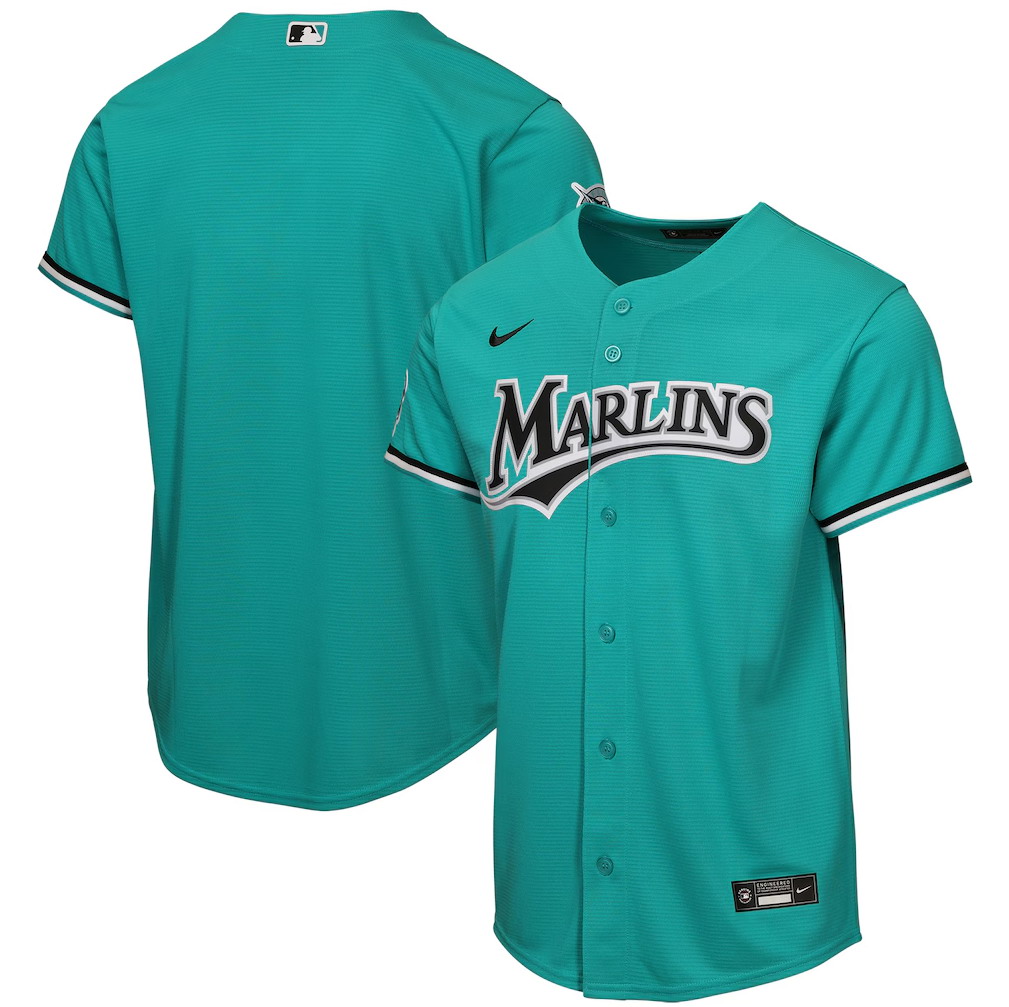Personalized Men’s Miami Marlins Alternate Stadium Jersey Teal