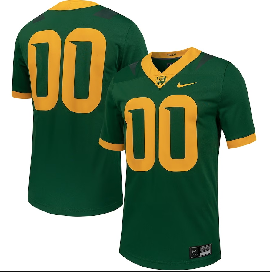 Personalized #00 Baylor Bears Untouchable Football Jersey – Green
