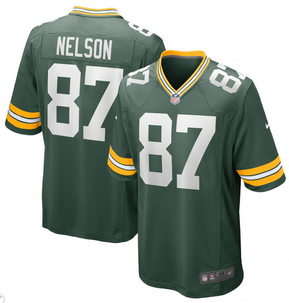 Personalized Men’s Jordy Nelson #87 Green Bay Packers Game Football Green Jersey